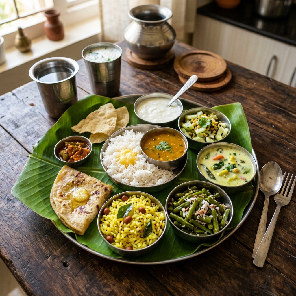 Delicious Karnataka Thali Meal